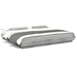 vidaXL Cadre de lit sans matelas gris béton 200x200 cm