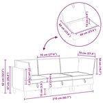 vidaXL Ensemble de meubles pour le salon 3 Pièces Vert foncé Velours