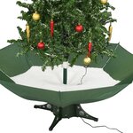 vidaXL Arbre de Noël neigeux avec base de parapluie Vert 190 cm