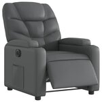 vidaXL Fauteuil inclinable électrique Gris Similicuir