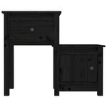 vidaXL Table de chevet Noir 79 5x38x65 5 cm Bois de pin massif