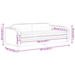 vidaXL Lit de jour avec matelas taupe 80x200 cm tissu