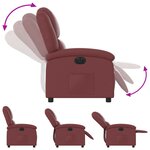 vidaXL Fauteuil inclinable électrique Rouge bordeaux Similicuir