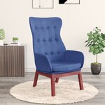 vidaXL Chaise de relaxation Bleu Tissu