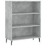 vidaXL Buffet haut Gris béton 69 5x34x180 cm Bois d'ingénierie