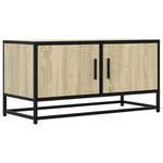 vidaXL Meuble TV chêne sonoma 80x34 5x40 cm bois d'ingénierie et métal