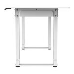 Bureau table poste de travail électrique à hauteur réglable 180 x 80 cm blanc 03_0009077