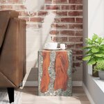 vidaXL Tabouret Bois de teck massif et résine