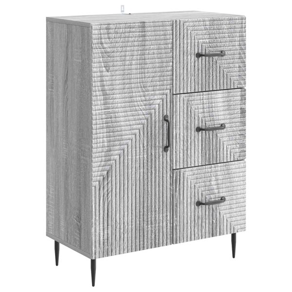 vidaXL Buffet Sonoma gris 66 x 34 5 x 89 5 cm Bois d'ingénierie