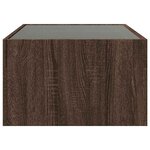 vidaXL Table basse avec LED infini chêne marron 90x50x30 cm