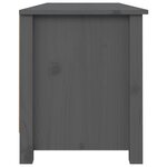 vidaXL Banc à chaussures Gris 110x38x45 5 cm Bois de pin massif