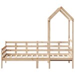 vidaXL Lit de jour avec toit sans matelas 90x200 cm bois massif