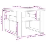 vidaXL Table basse Chêne fumé 64 x 54 x 44 cm Bois d'ingénierie