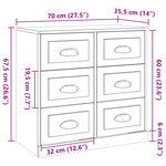 vidaXL Buffets 3 Pièces blanc brillant bois d'ingénierie