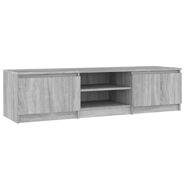 vidaXL Meuble TV Sonoma gris 140x40x35 5 cm Bois d'ingénierie