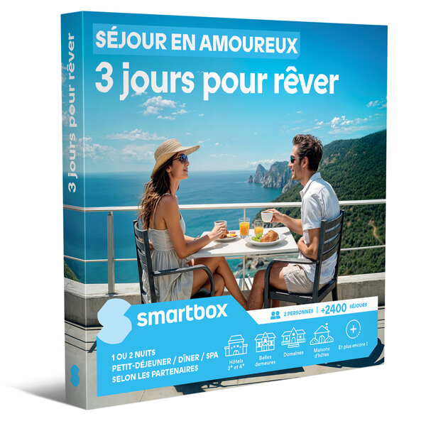 SMARTBOX - Coffret Cadeau Séjour en amoureux - 3 jours pour rêver -  Séjour