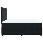 vidaXL Sommier à lattes de lit et matelas Noir 160x200 cm Velours