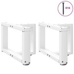vidaXL Pieds de table basse en T 2 pièces blanc 50 x 25 x (30-31) cm acier