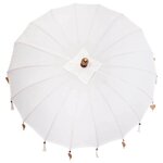 vidaXL Parasol balinais avec base 260 180-190 cm
