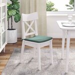 vidaXL Coussins de siège 4 Pièces Vert Mer 40 x 40 x 3 cm Velours