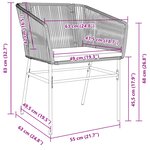 vidaXL Ensemble de salle à manger de jardin de 5 pièces avec coussins en poly rattan marron