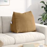 vidaXL Coussin de Dos Marron 60 x 20 x 50 cm Tissu en velours côtelé