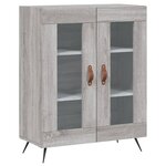 vidaXL Buffet haut Sonoma gris 69 5x34x180 cm Bois d'ingénierie