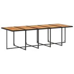 vidaXL Ensemble à manger de jardin 13 Pièces coussins noir résine tressée