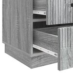 vidaXL Cabinet de chevet avec tiroir Sonoma gris 43 x 41 x 63 5 cm