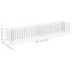 vidaXL Lit surélevé à gabion Acier galvanisé 180x30x30 cm