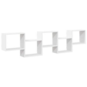 vidaXL Étagère cube murale 5 compartiments blanc bois d'ingénierie