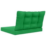 vidaXL Coussin de canapé d'extérieur 2 Pièces Vert Polyester