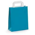 Sac kraft lumière fuchsia à poignées plates raja 32 x 39 x 16 cm (lot de 50)