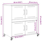 vidaXL Buffet vert olive 68 5x39x72 cm acier laminé à froid