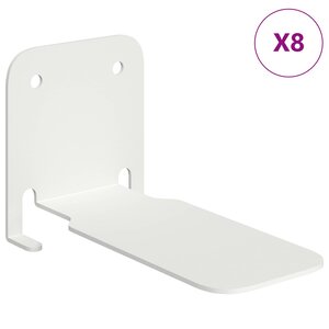 vidaXL Étagère flottante avec étagère 8 Pièces Blanc 6 x 10 8 x 6 6 cm