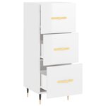 vidaXL Buffet Blanc brillant 34 5x34x90 cm Bois d'ingénierie