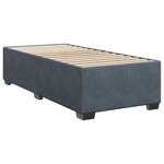 vidaXL Sommier à lattes de lit avec matelas gris foncé simple velours