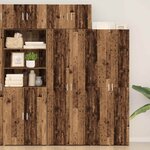 vidaXL Armoire de rangement 3 Pièces Bois ancien