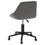 vidaXL Chaise pivotante de salle à manger Gris foncé Velours