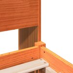 vidaXL Lit bibliothèque sans matelas cire marron 135x190cm bois massif