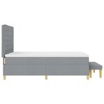 vidaXL Lit à ressorts avec coussin Gris clair 200 x 160 cm tissu