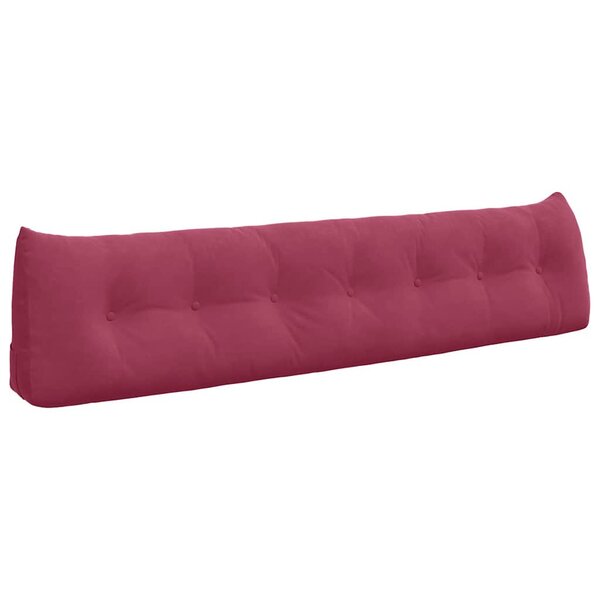 vidaXL Coussin de Dos Bordeaux 200 x 24 x 50 cm Velours
