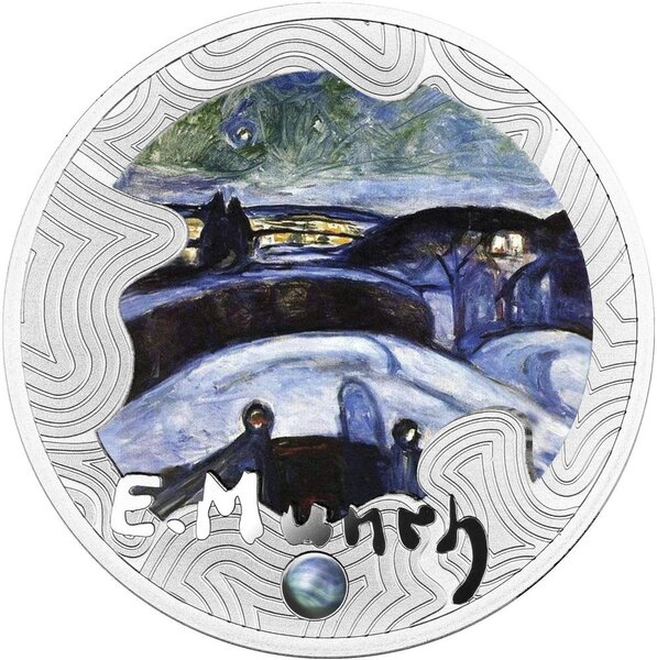 Pièce de monnaie en Argent 500 Francs g 17.50 Millésime 2024 160th Anniversary Edvard Munch STARRY NIGHT
