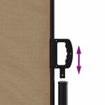 vidaXL Auvent latéral rétractable taupe 100x1000 cm
