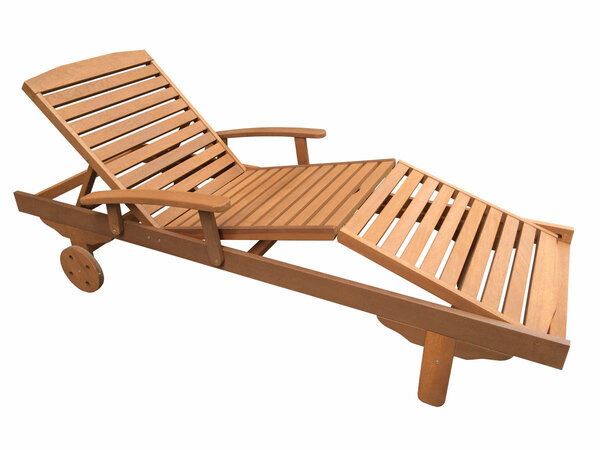 Bain de soleil pliant en bois exotique "Singapour" - Maple - Marron clair