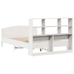 vidaXL Lit bibliothèque sans matelas blanc 140x190 cm bois pin massif