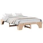 vidaXL Cadre de lit Naturel 120 x 200 cm Pin massif