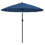 vidaXL Parasol d'extérieur avec mât en aluminium 270 cm Bleu azuré