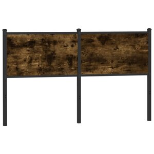 vidaXL Tête de lit chêne fumé 150 cm bois d'ingénierie et acier