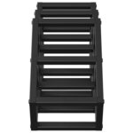 vidaXL Étagère à vin Noir 63 x 16.5 x 25 cm Acier enduit de poudre